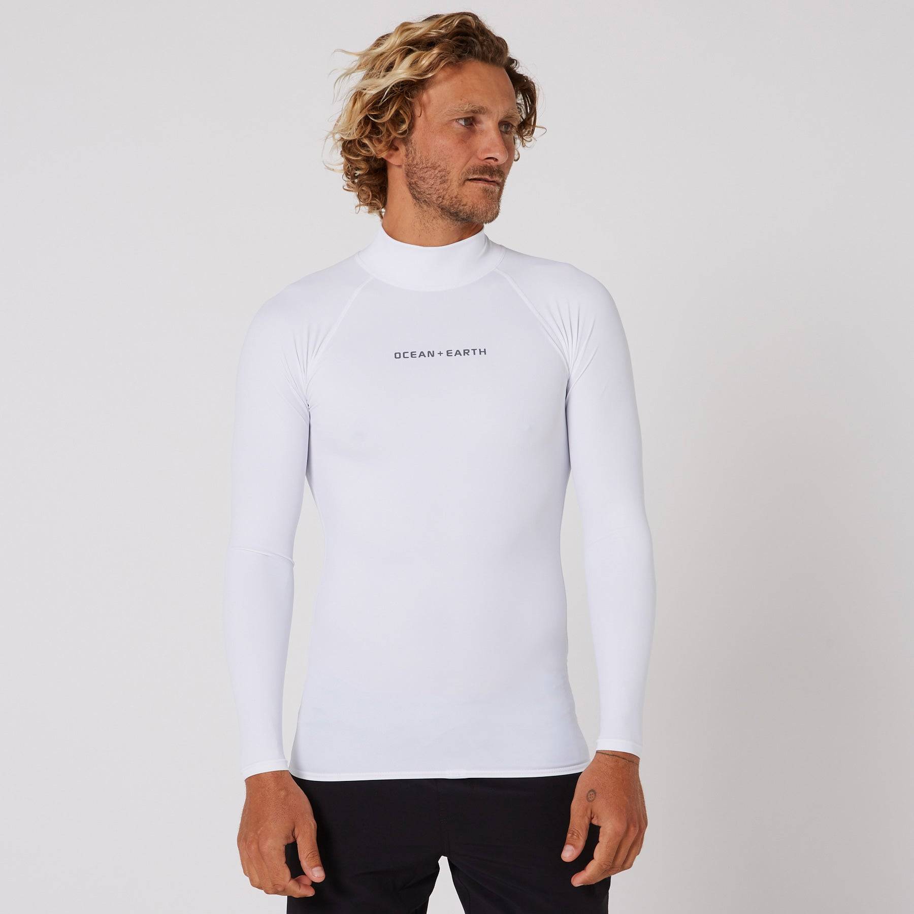 Rash Guard Ocean and Earth Mens Script Long Sleeve Boardcave