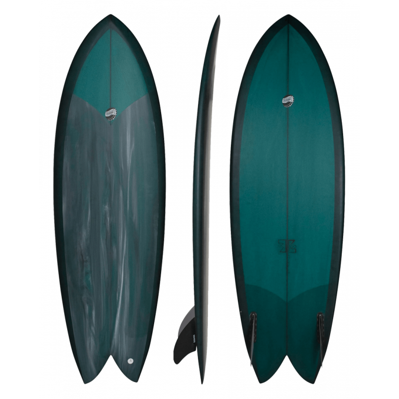 Thomas Fish Surfboard - Dark Green