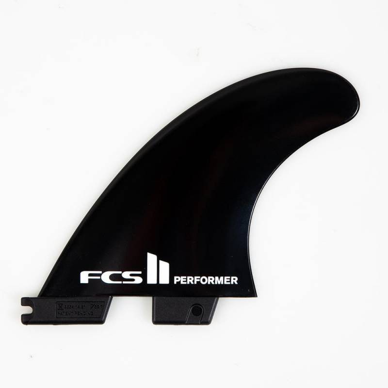 FCS II Performer Glass Flex Tri Surfboard Fin Black - Small