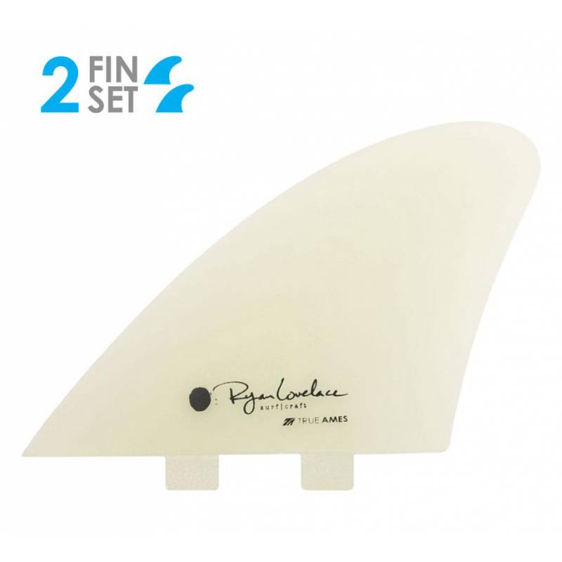 True Ames Lovelace Keel Surfboard Fins - Clear (FCS) 2 fin set