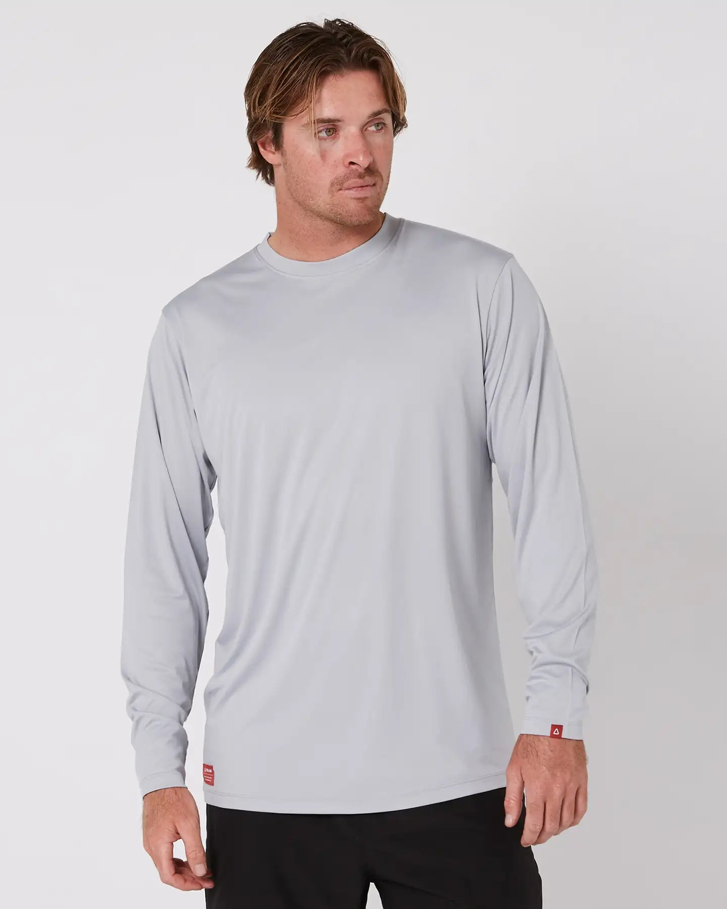 Follow Sun Tee LS - Light Grey