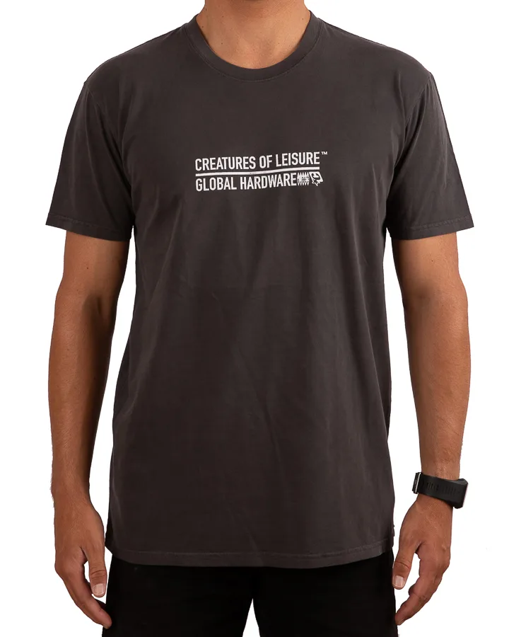 Global Hardware SS Tee - Washed Black
