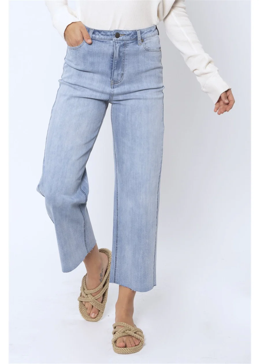 Kellyn Denim Woven Pant - Faded Indigo