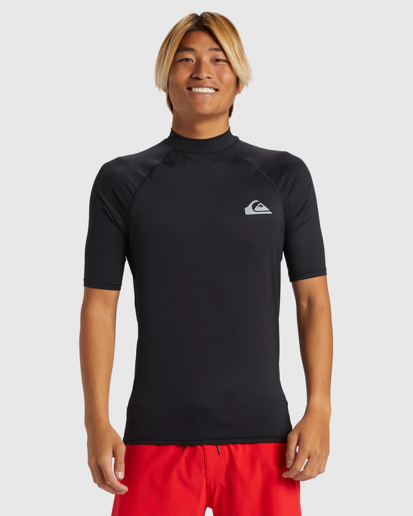 Mens Everyday Short Sleeve UPF 50 Surf T-Shirt - Black