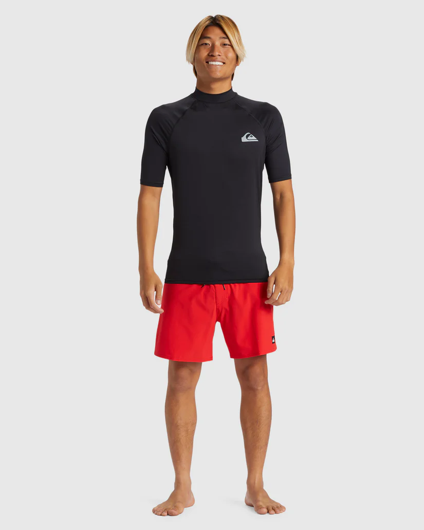 Mens Everyday Short Sleeve UPF 50 Surf T-Shirt - Black