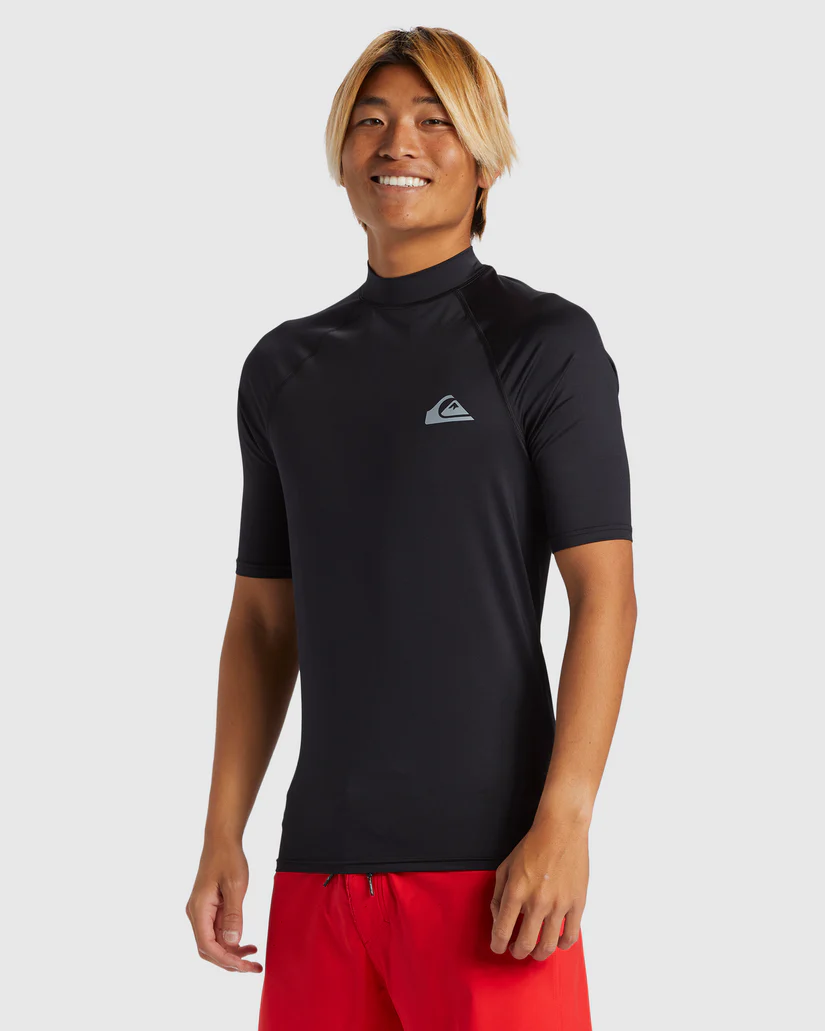Mens Everyday Short Sleeve UPF 50 Surf T-Shirt - Black