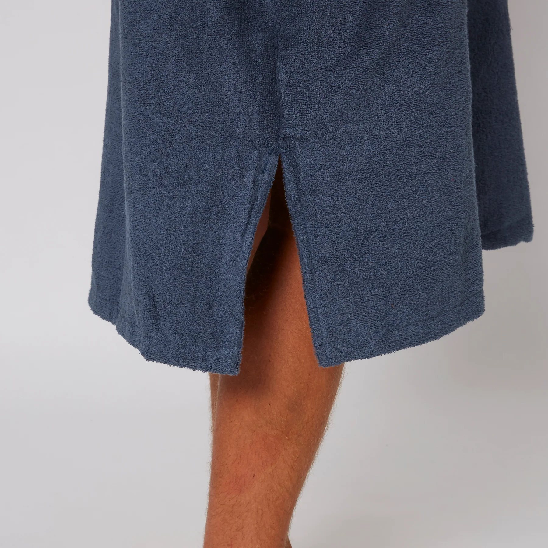 Mens Terry Hooded Poncho - Navy