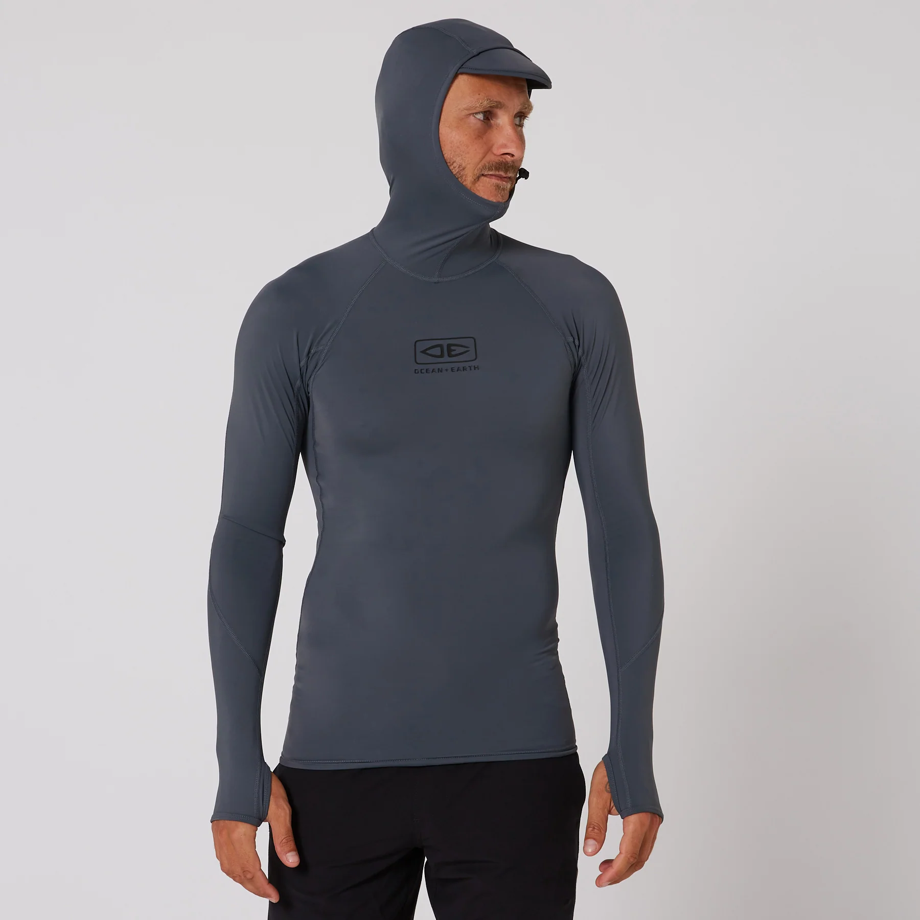 Mens Tropic Hooded Long Sleeve Rash Shirt