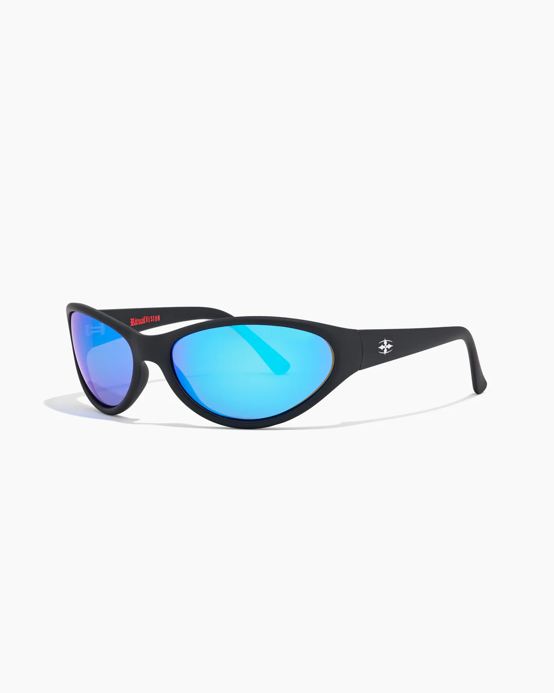 Morphine Sunglasses - Matte Black/Blue Reflective Polarised