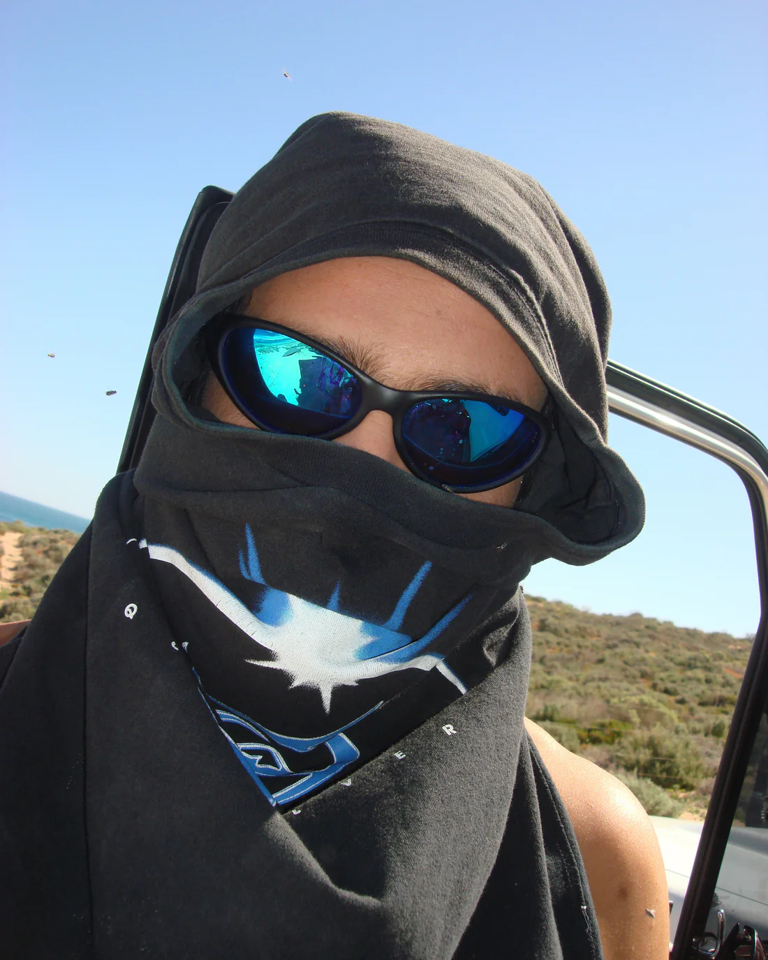 Morphine Sunglasses - Matte Black/Blue Reflective Polarised