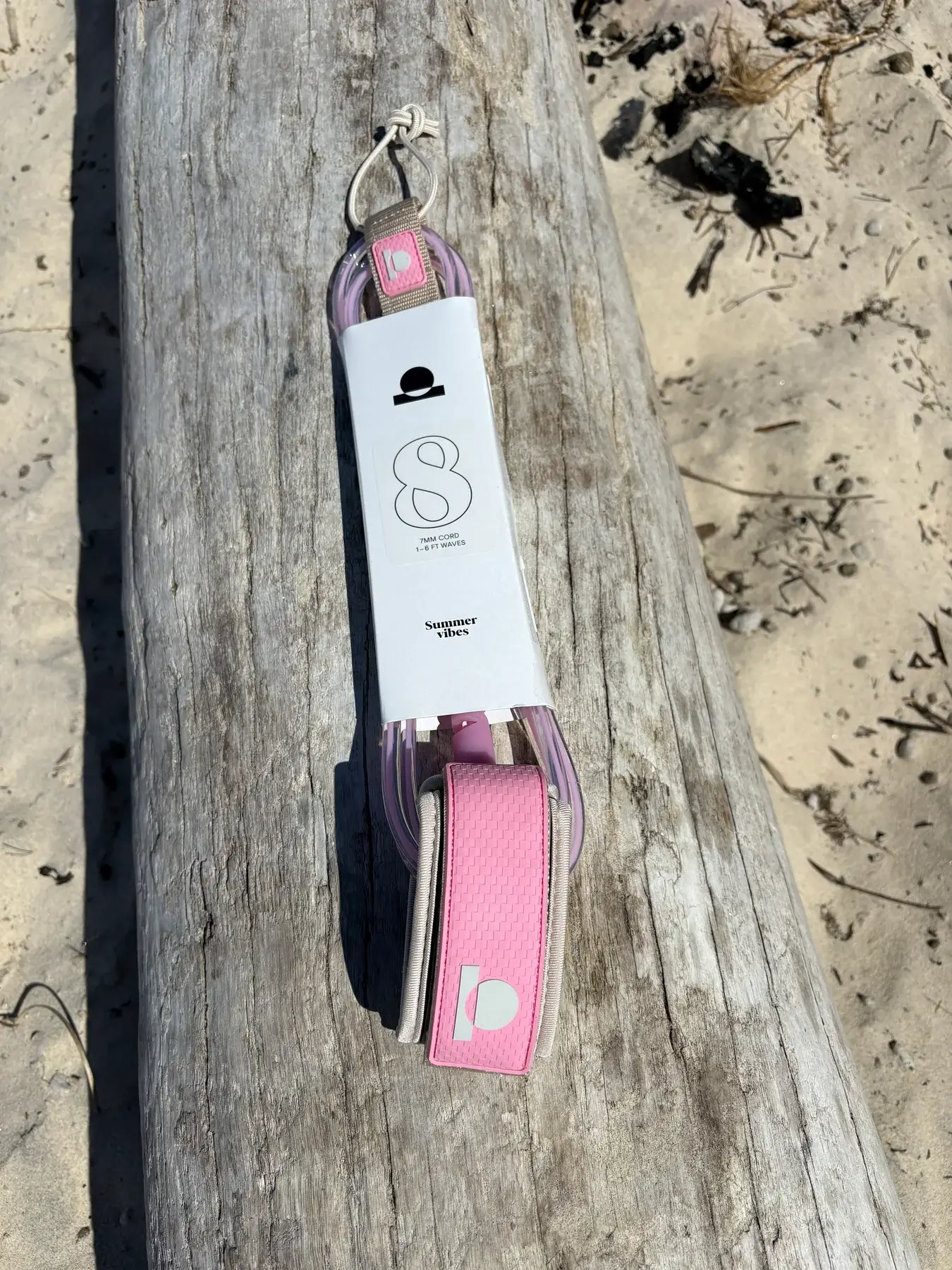 Summer vibes Session 8ft Surfboard Leash Leg rope - Pink - Summer vibes