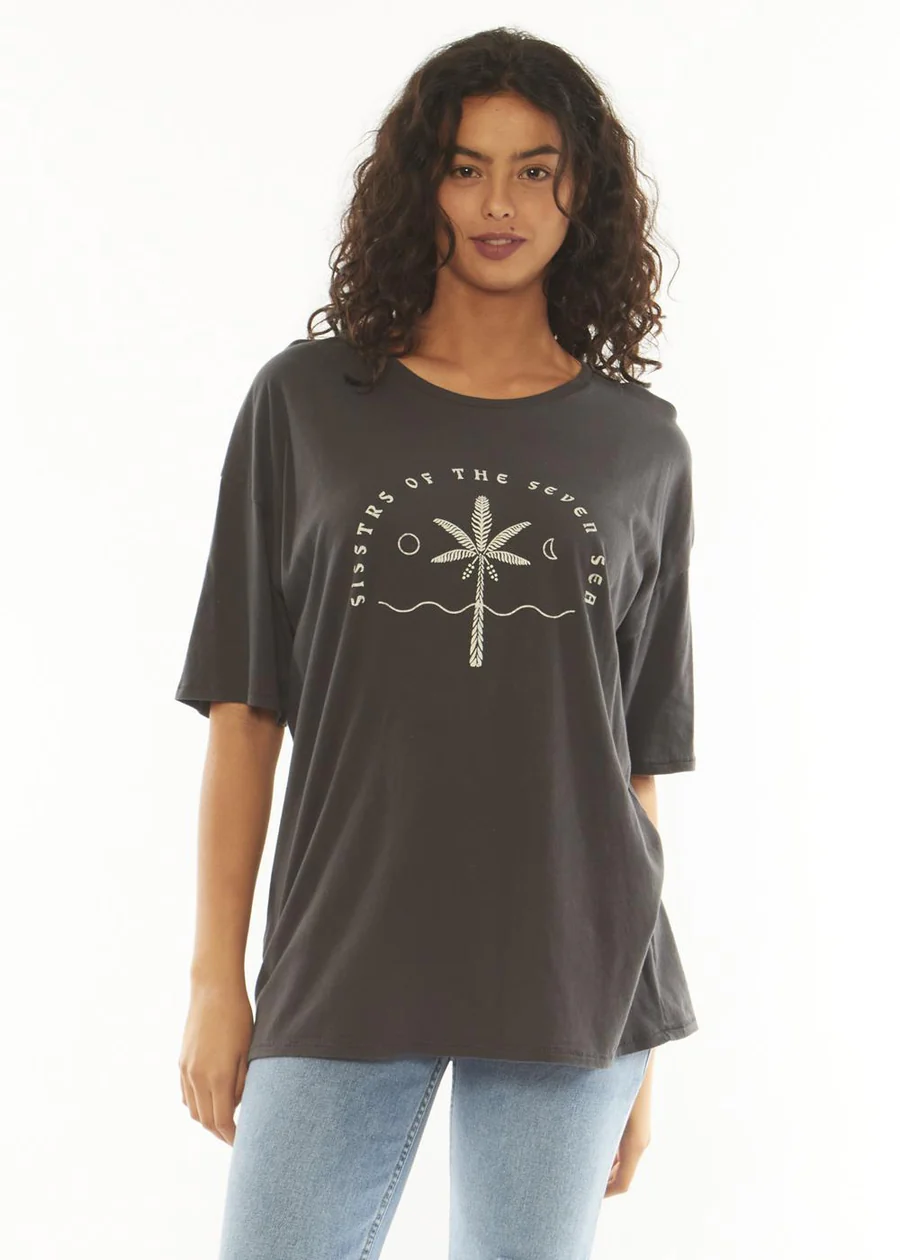 Seven Seas SS Knit Tee - Charcoal
