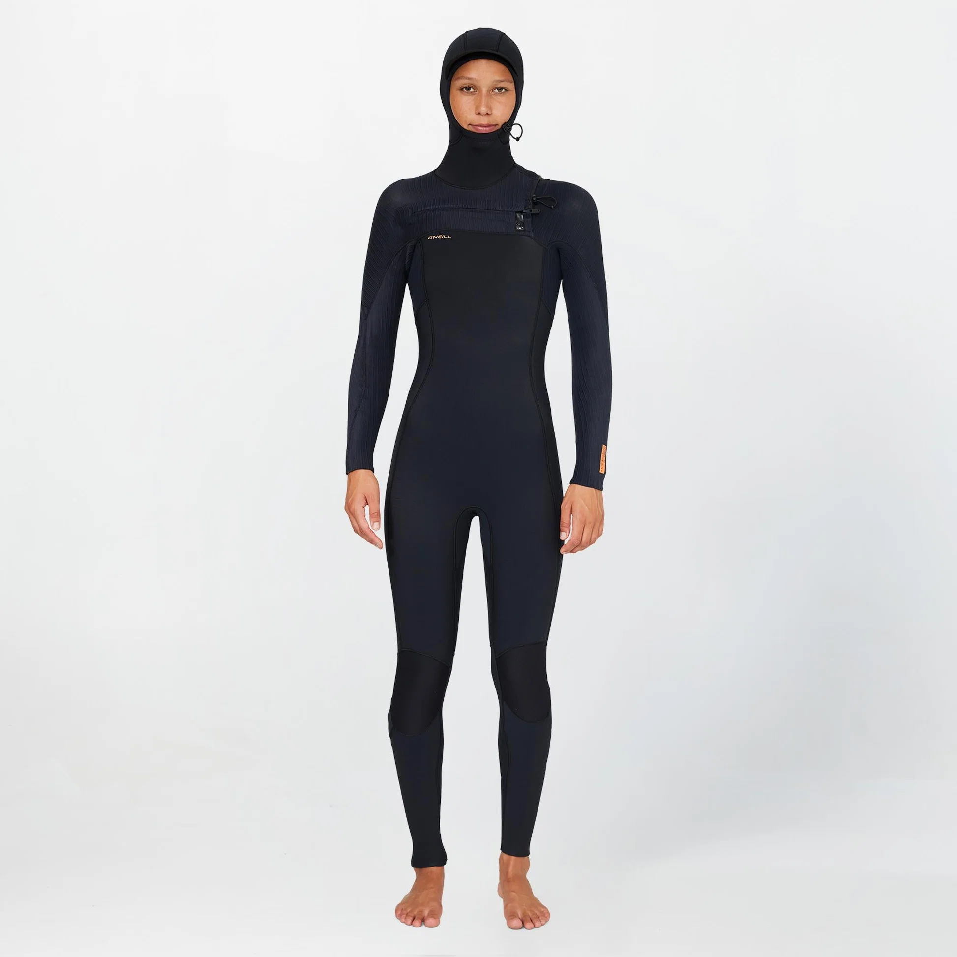 Womens HyperFreak 5.5/4+ Hooded Steamer Chest Zip Wetsuit - Black