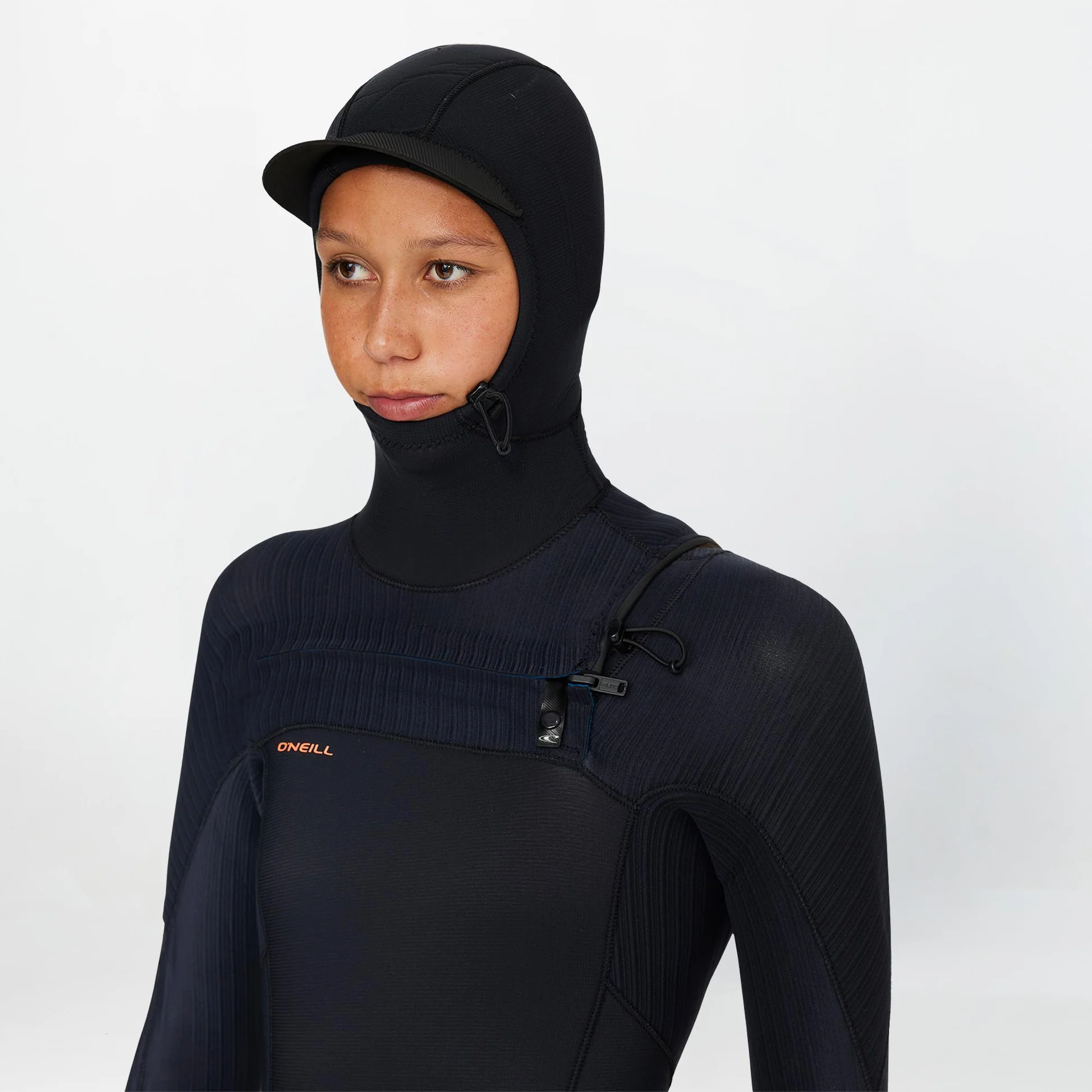 Womens HyperFreak 5.5/4+ Hooded Steamer Chest Zip Wetsuit - Black