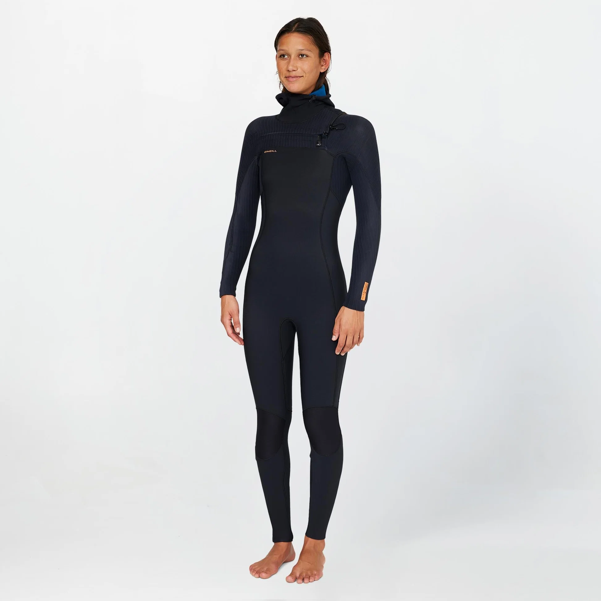 Womens HyperFreak 5.5/4+ Hooded Steamer Chest Zip Wetsuit - Black