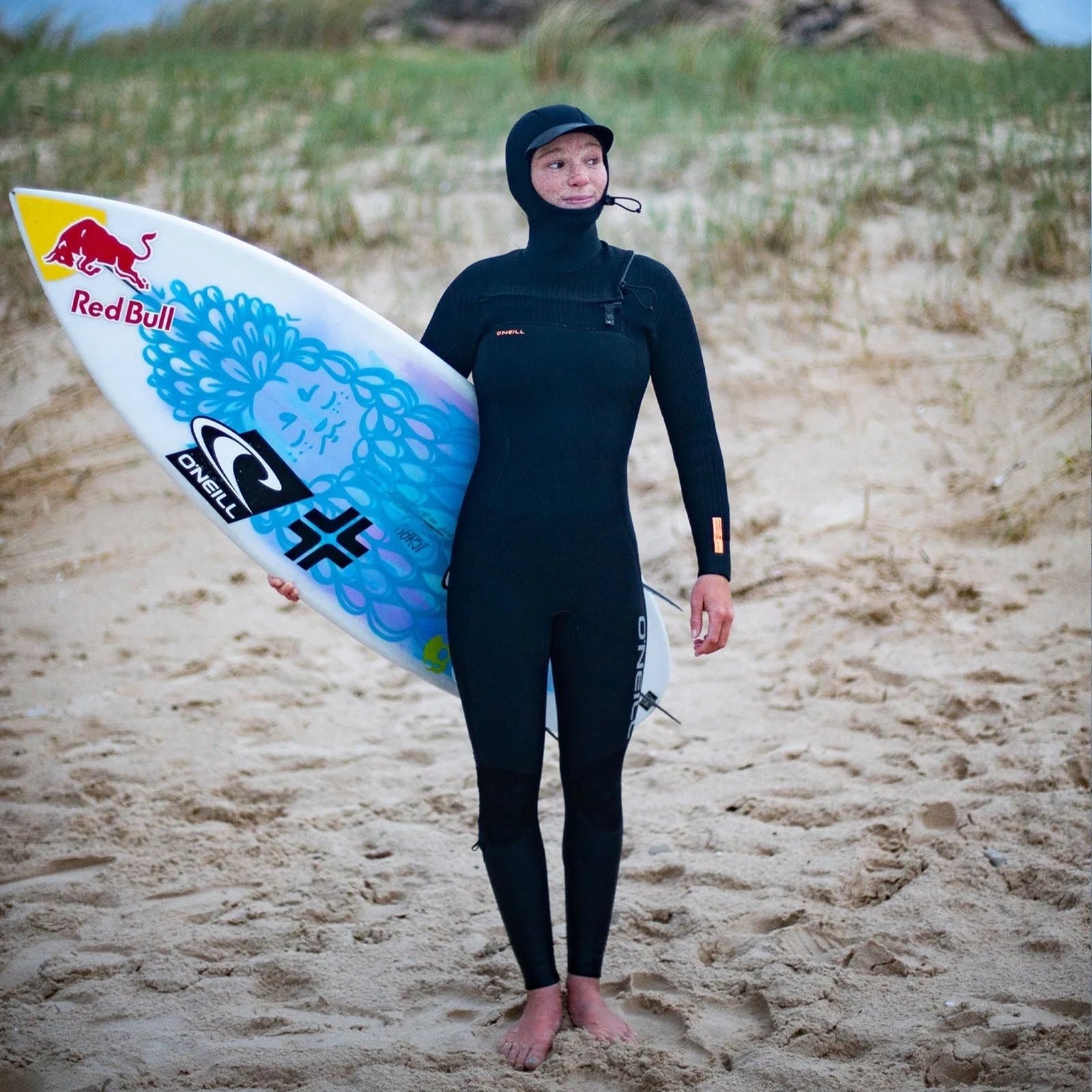 Womens HyperFreak 5.5/4+ Hooded Steamer Chest Zip Wetsuit - Black