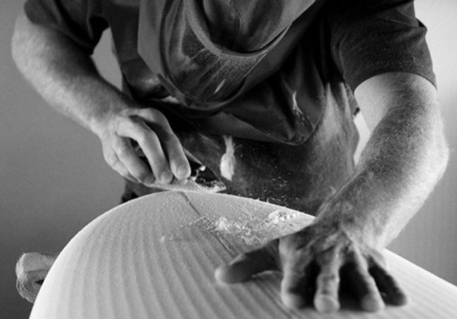 in the chilli surfboards shaping bay