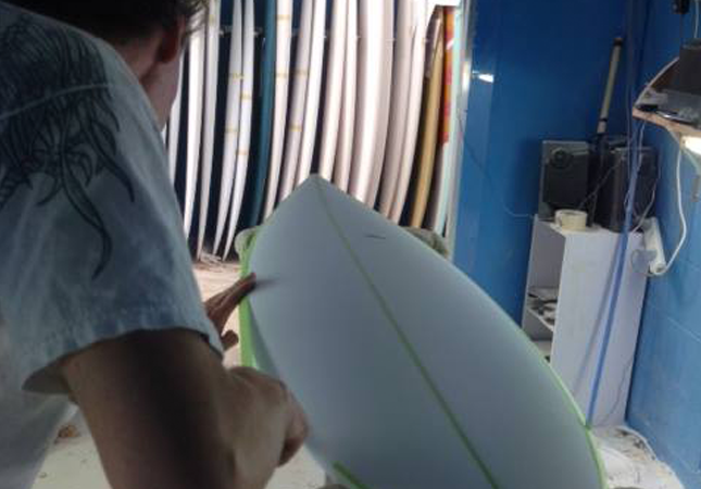 gavin upson in the shaping bay