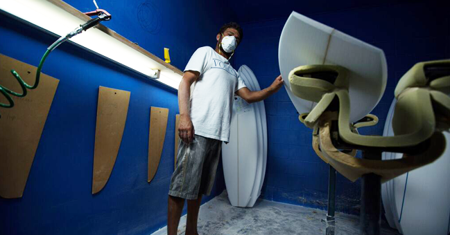 Dane hamilton of hammo surfboards