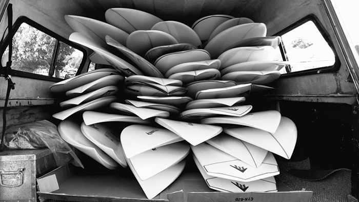Stacked boards