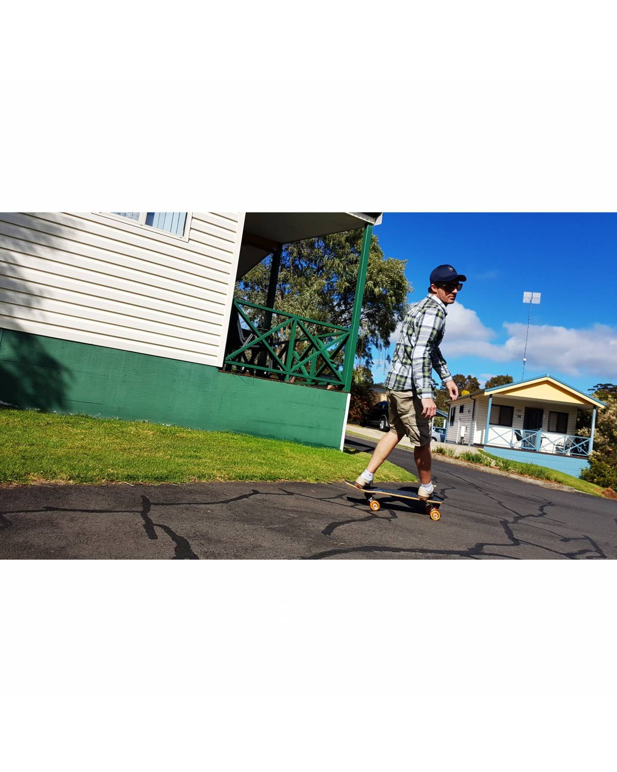 The Diamond Surfboard Series Skateboard - Navy Blue