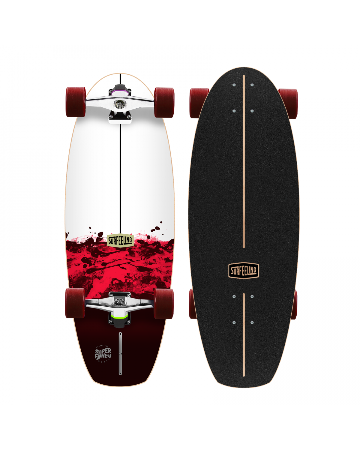Buy the Surfeeling Super Fun Skateboard 29.5in Red Online Now