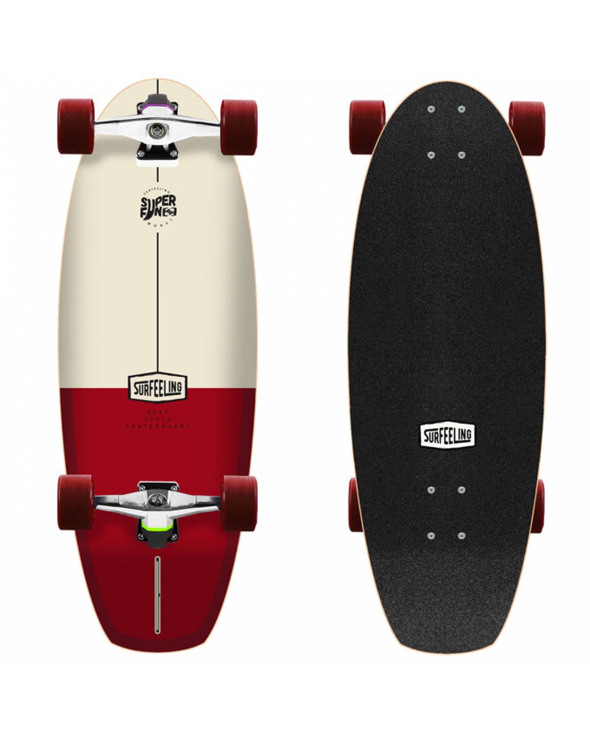 Buy the Surfeeling Super Fun Skateboard 29.5in Red Online Now