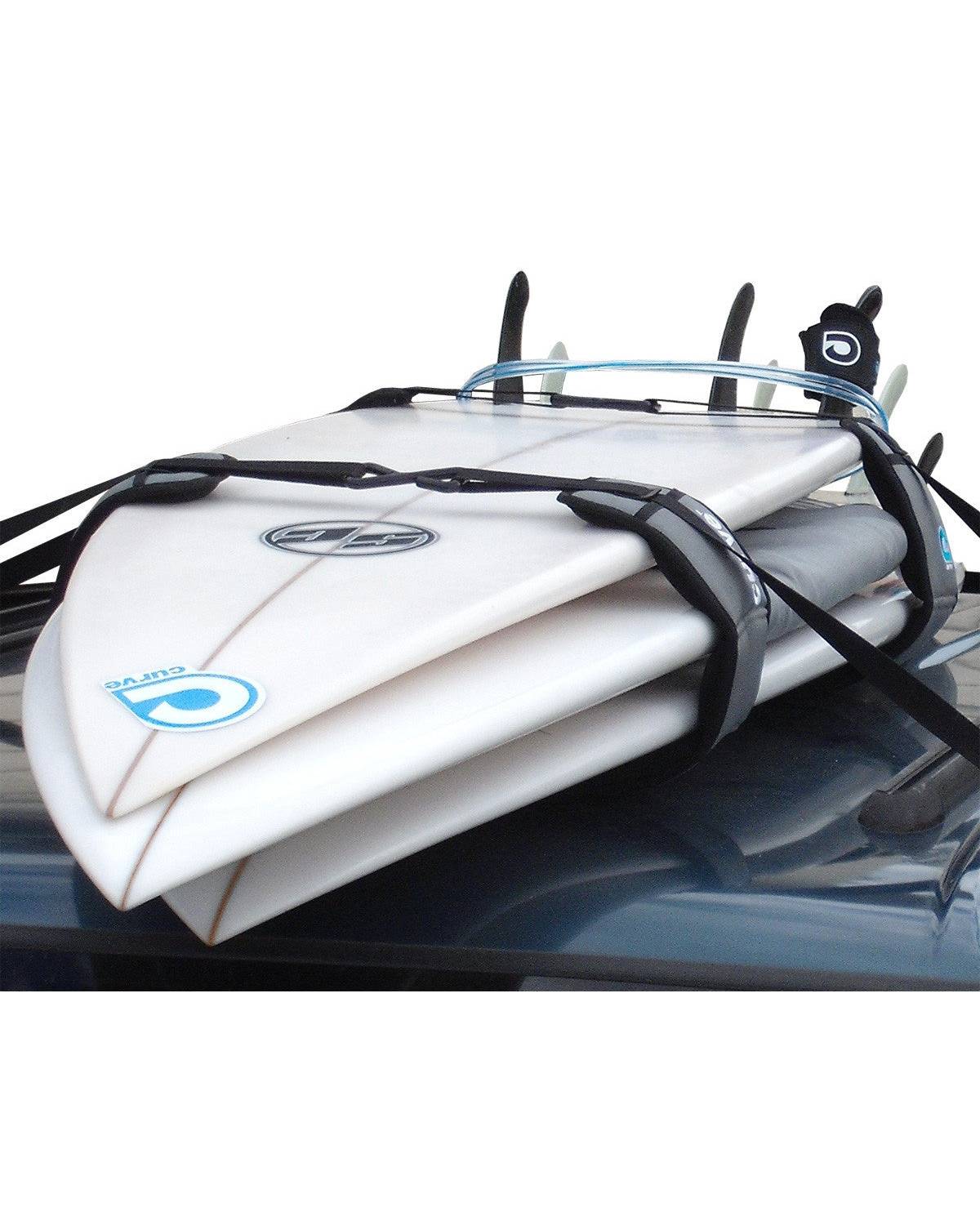 Buy the Curve Surf Lockdown Surfboard Soft Racks Grey Online Now