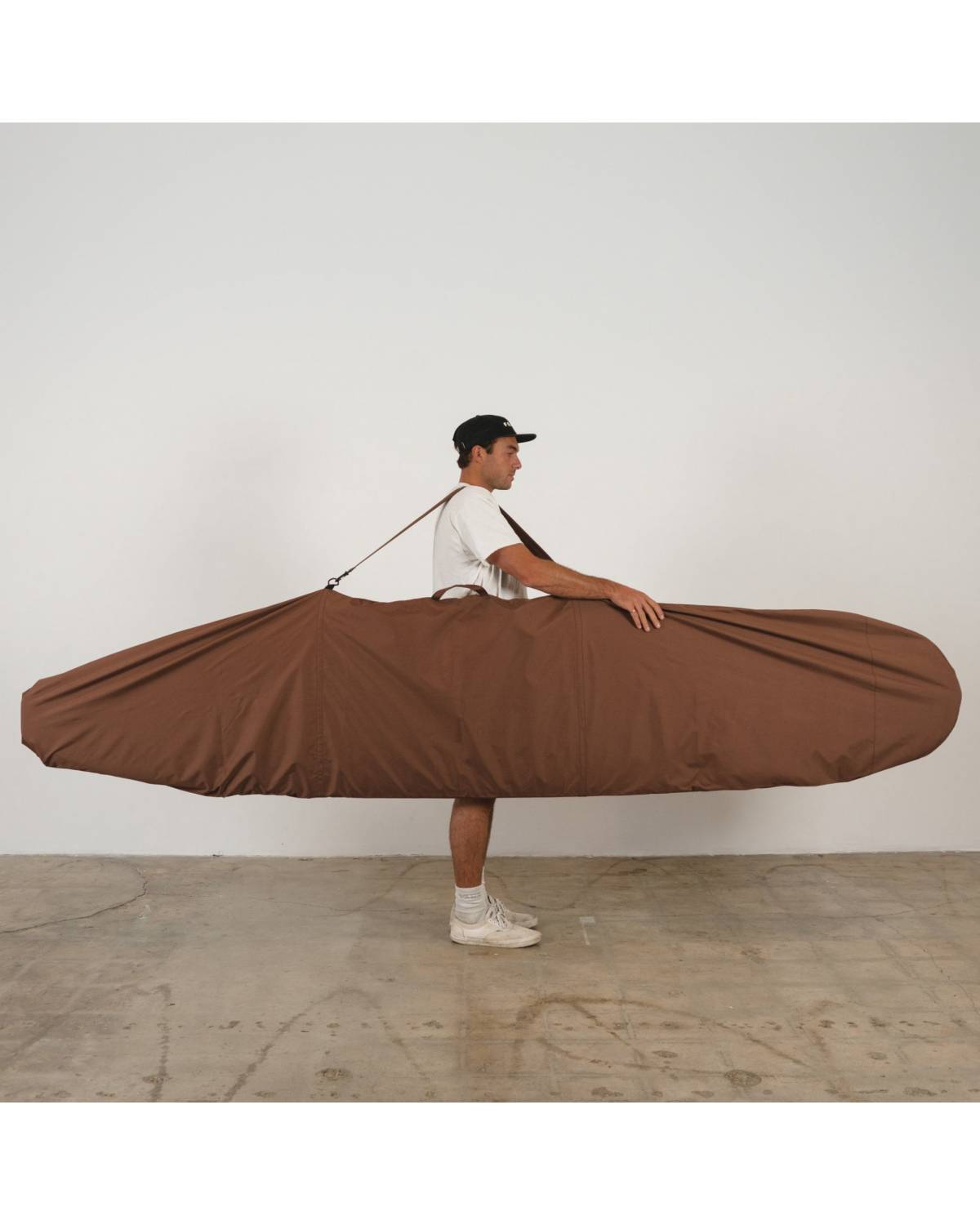 Seal Brown Canvas Surfboard Bag