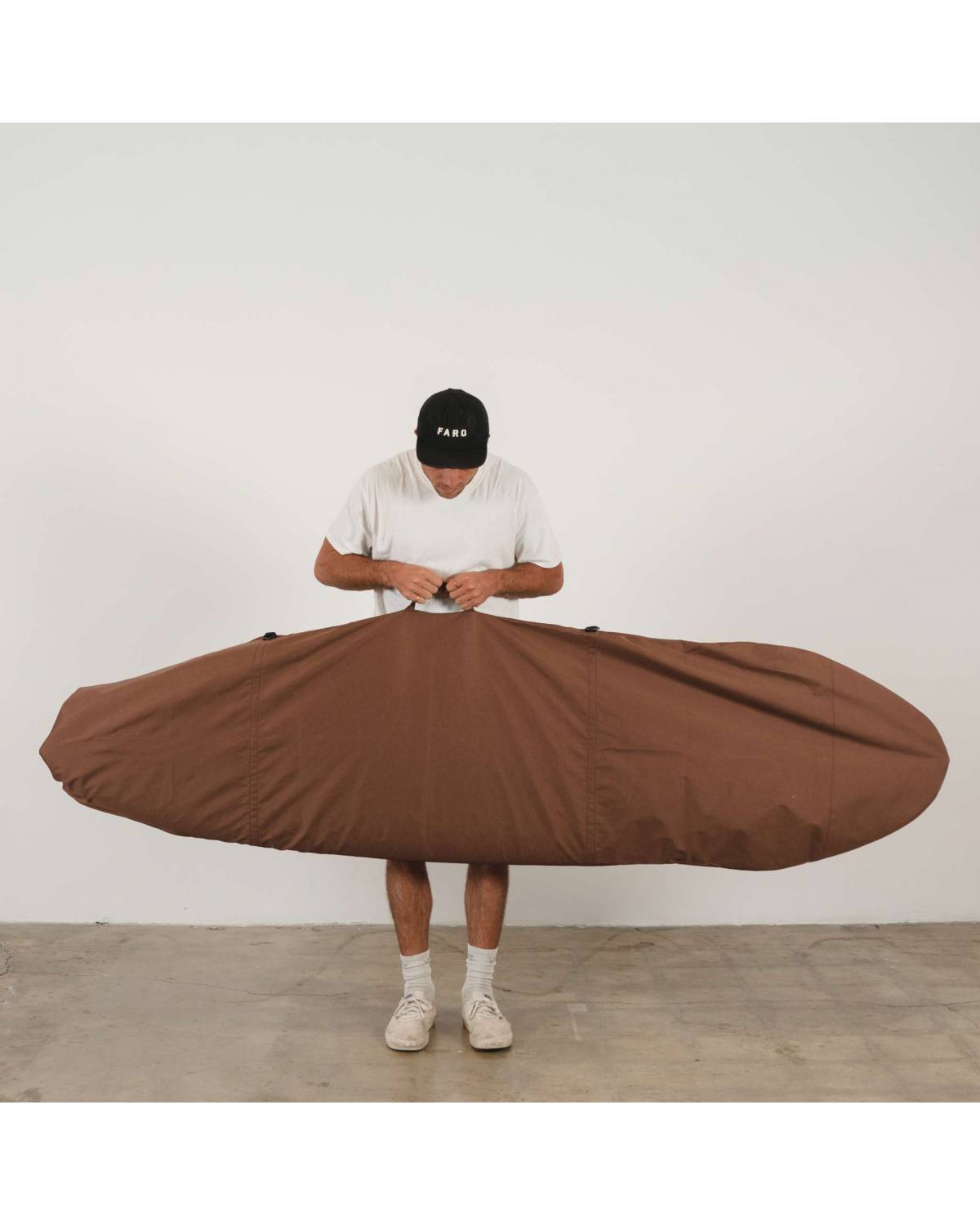 Seal Brown Canvas Surfboard Bag