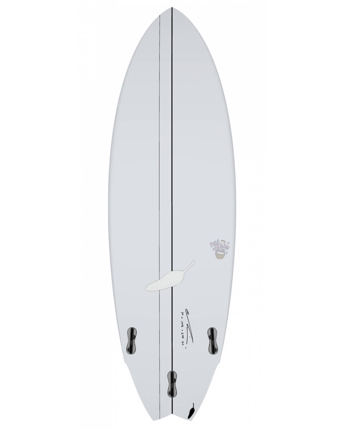 Buy the Chilli Pina Colada 5ft 10in White Surfboard Online