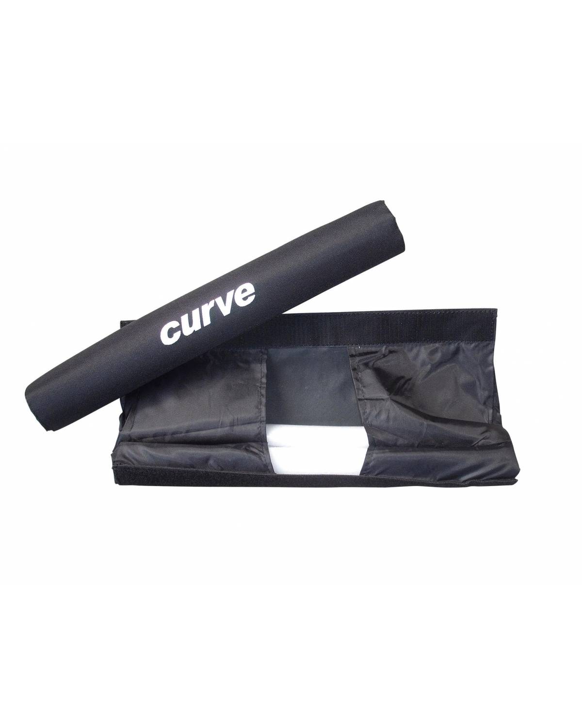 Curve Roof Rack Pads Round - Black - Single 17" open