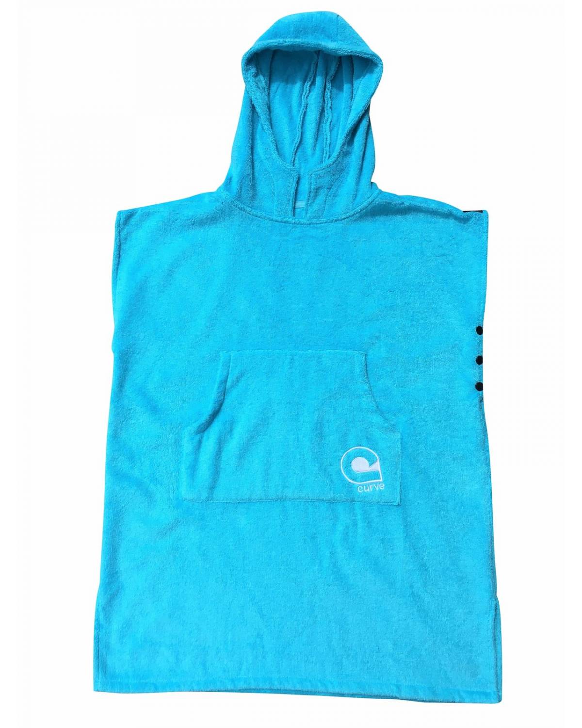 Curve Surf Poncho Towel - Cotton Aqua front