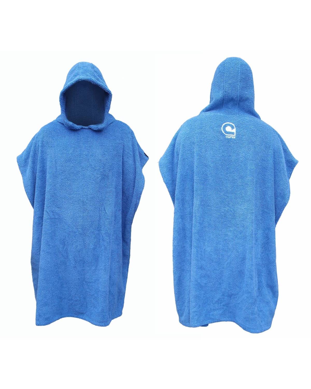Curve Surf Poncho Towel - Cotton Blue