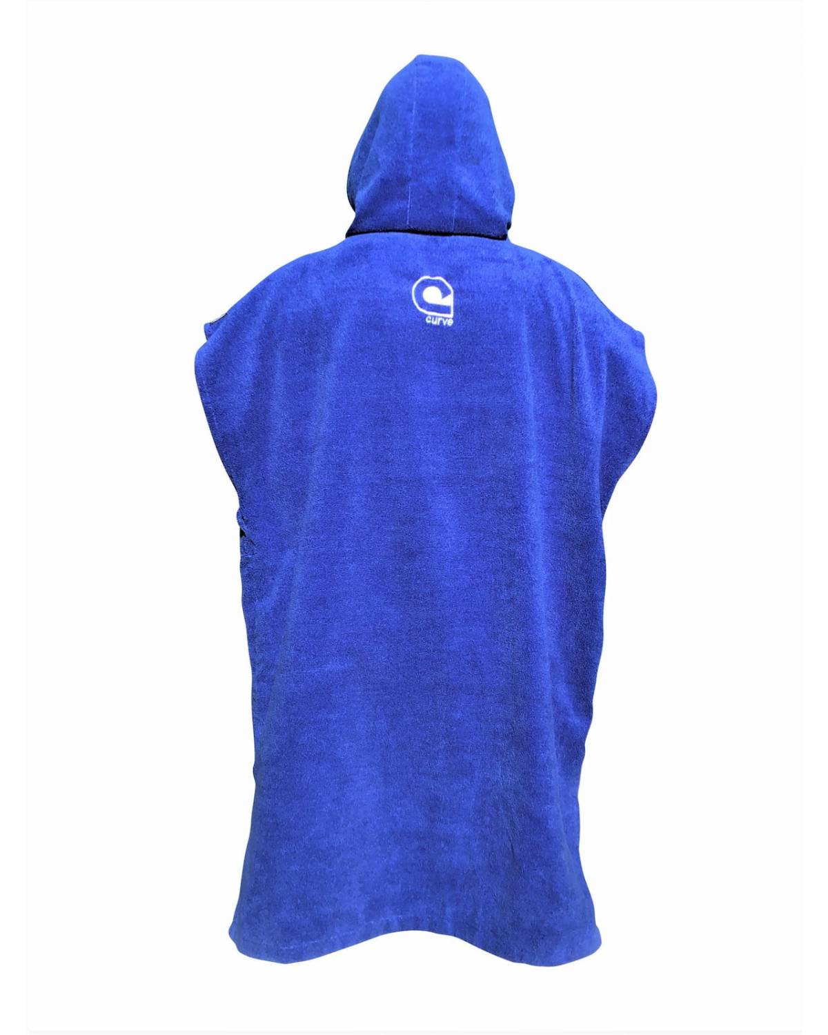 Curve Surf Poncho Towel - Cotton Blue back