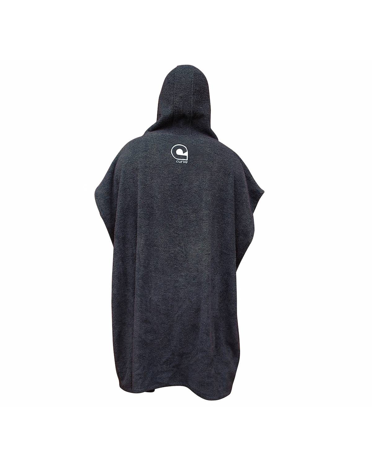 Curve Surf Poncho Towel - Cotton Charcoal back