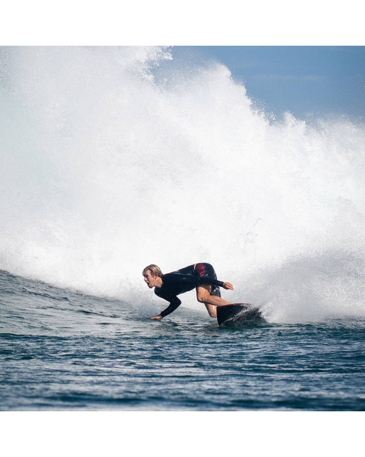 Florence Marine X Block Boardshort - Black Red model in action