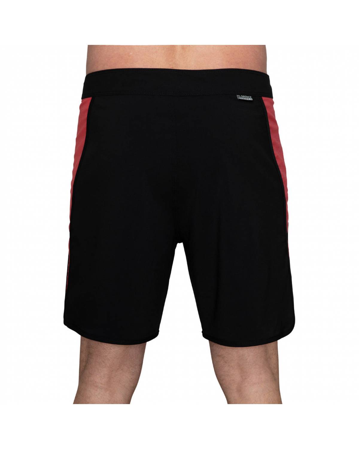 Florence Marine X Block Boardshort - Black Red on model back