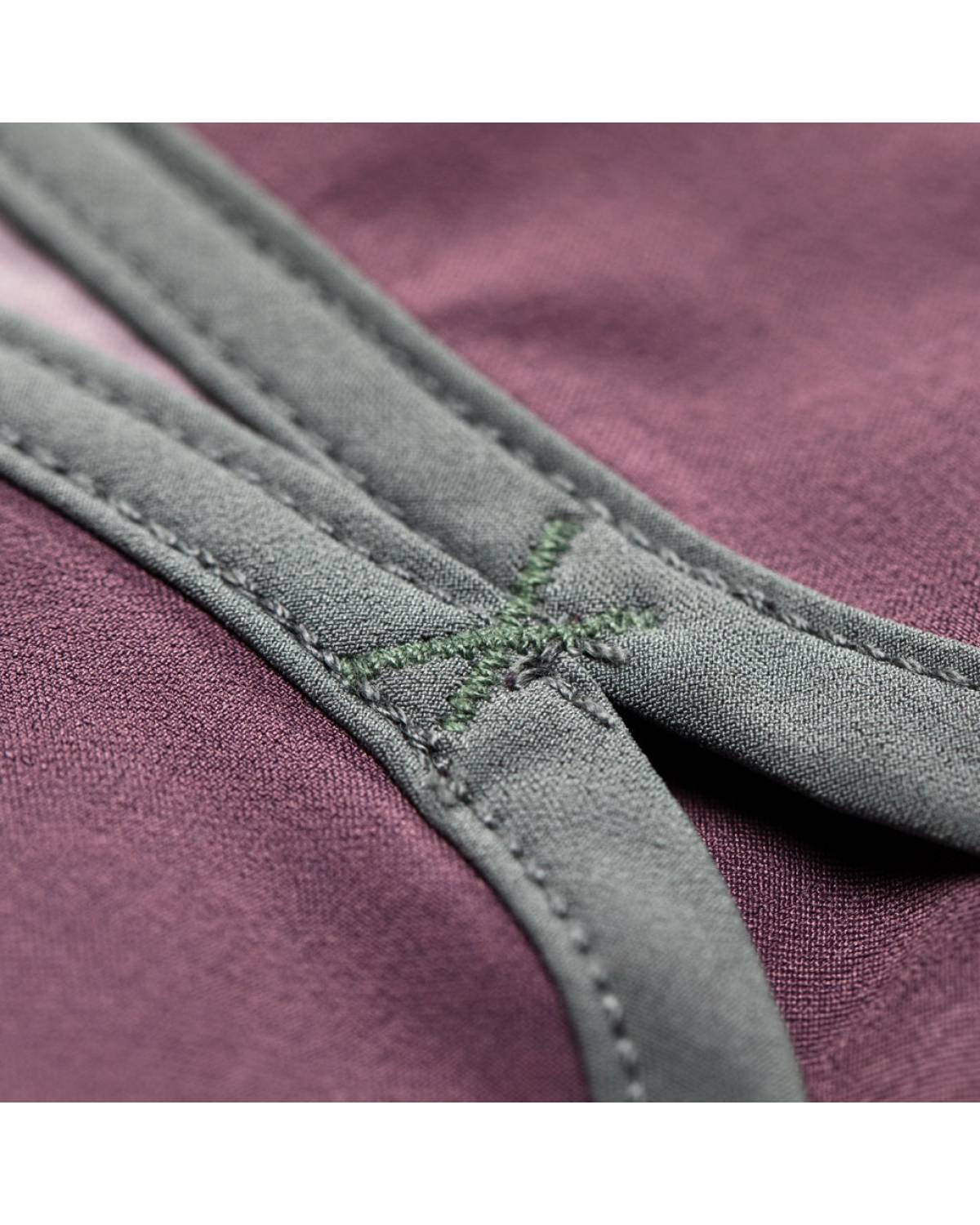Florence Marine X Block Boardshort - Mauve scalloped hem