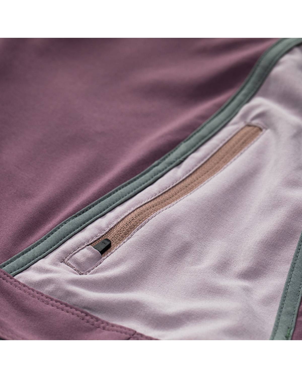 Florence Marine X Block Boardshort - Mauve side zip pocket