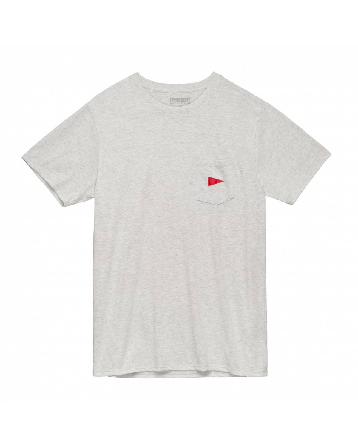 Florence Marine X Burgee Recover Pocket T-Shirt - Light Heather Grey front