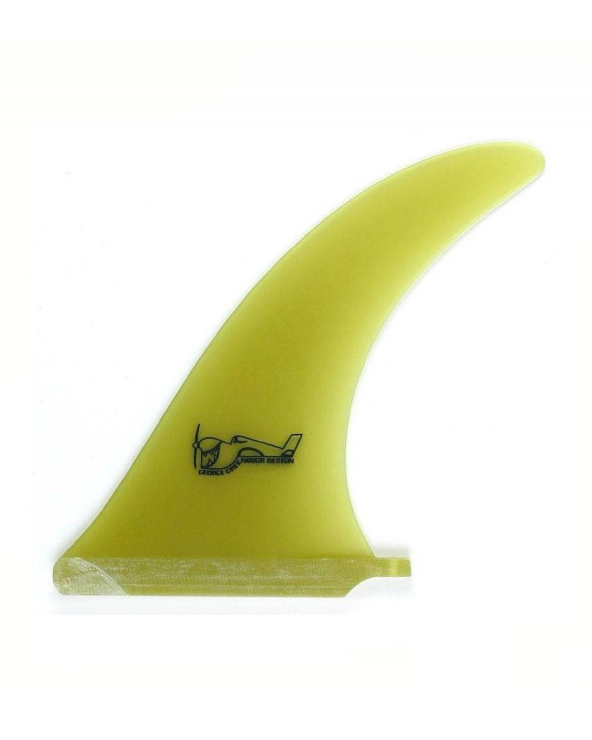 True Ames Greenough 4-A 9.75" longboard fin - yellow