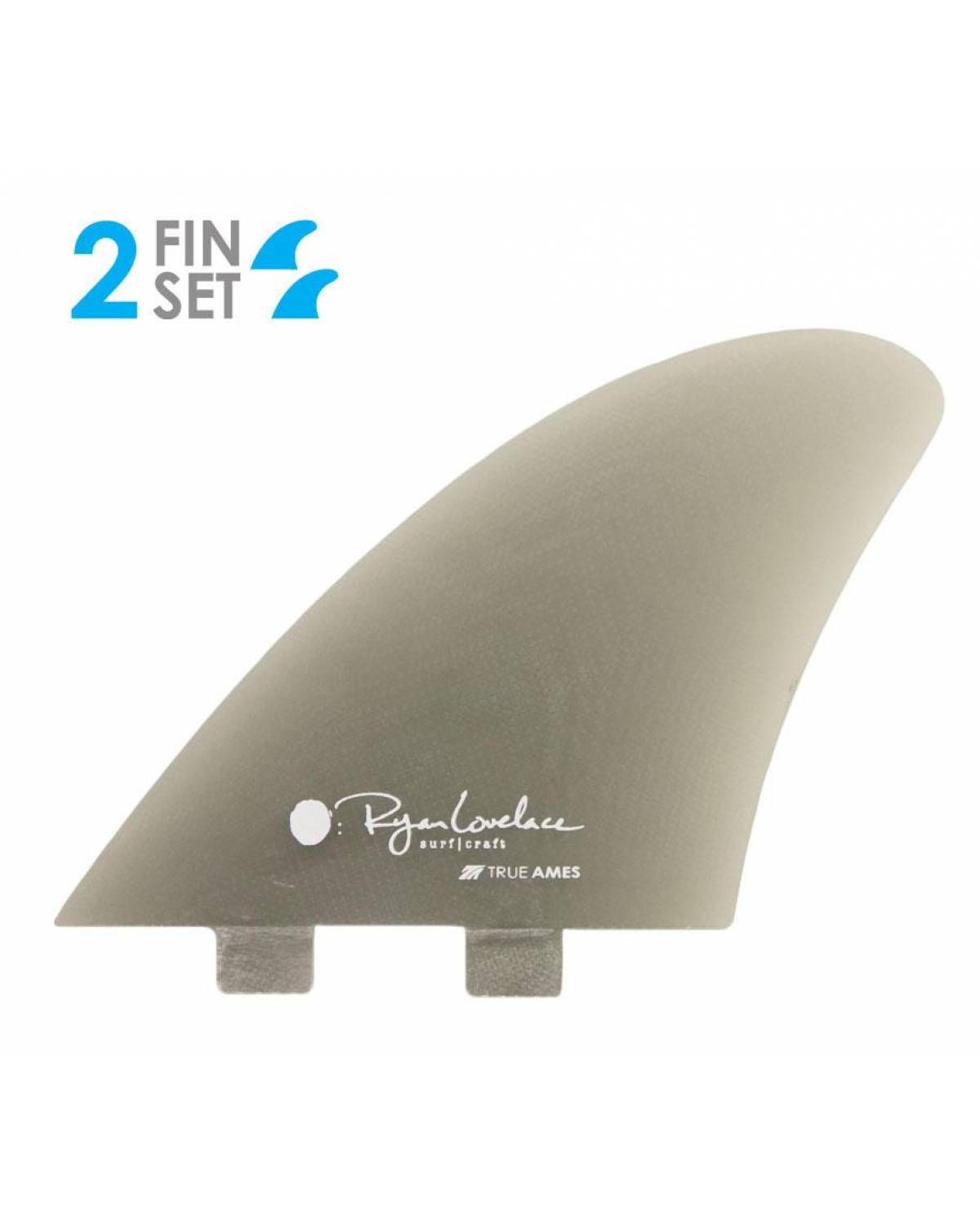 True Ames Lovelace Piggyback Keel Smoke - FCS Surfboard Fin