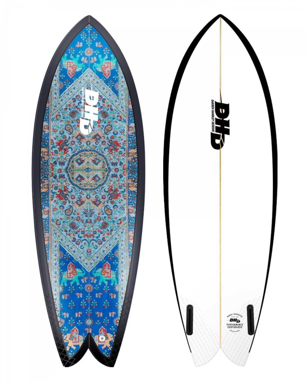 Buy the DHD Mini Twin 5ft 10in Rust Surfboard Online Now