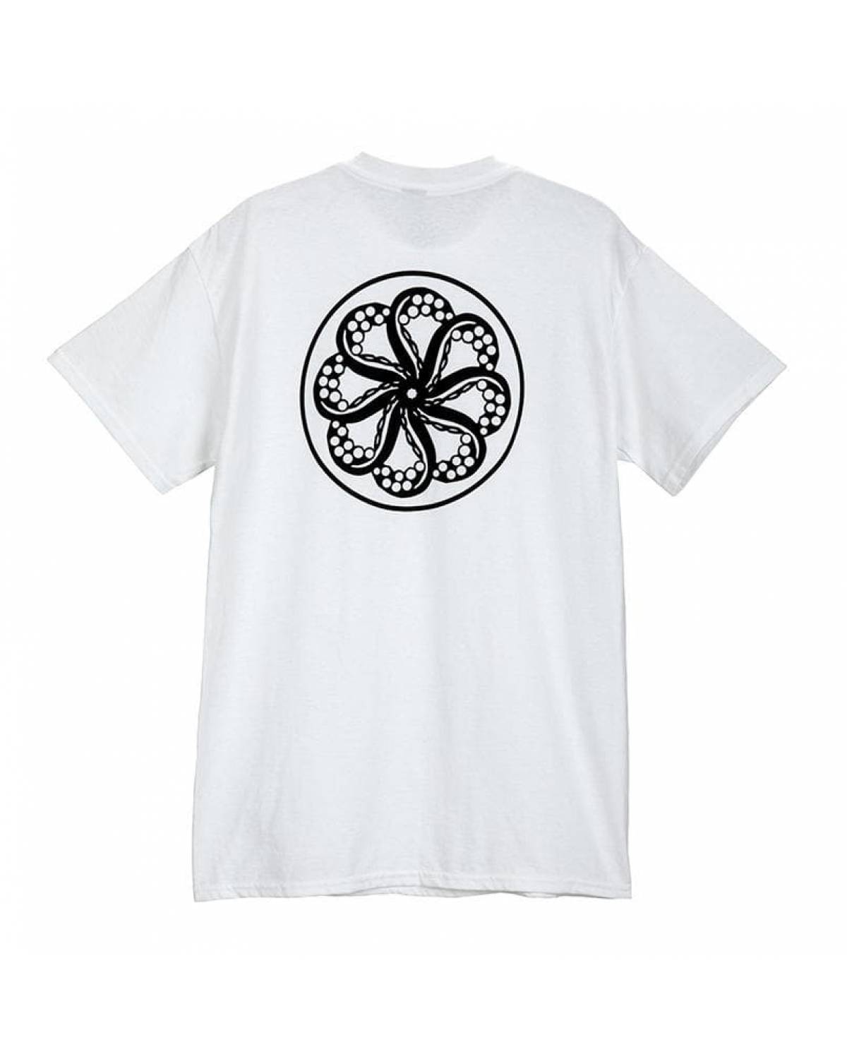 Octopus logo tee - white - back