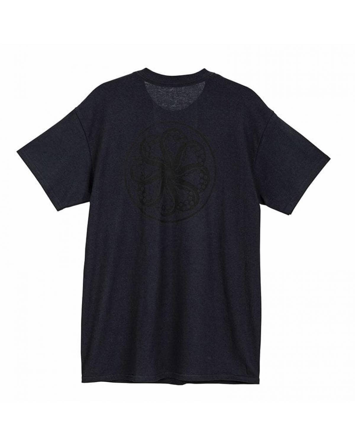 Octopus logo tee - black - back