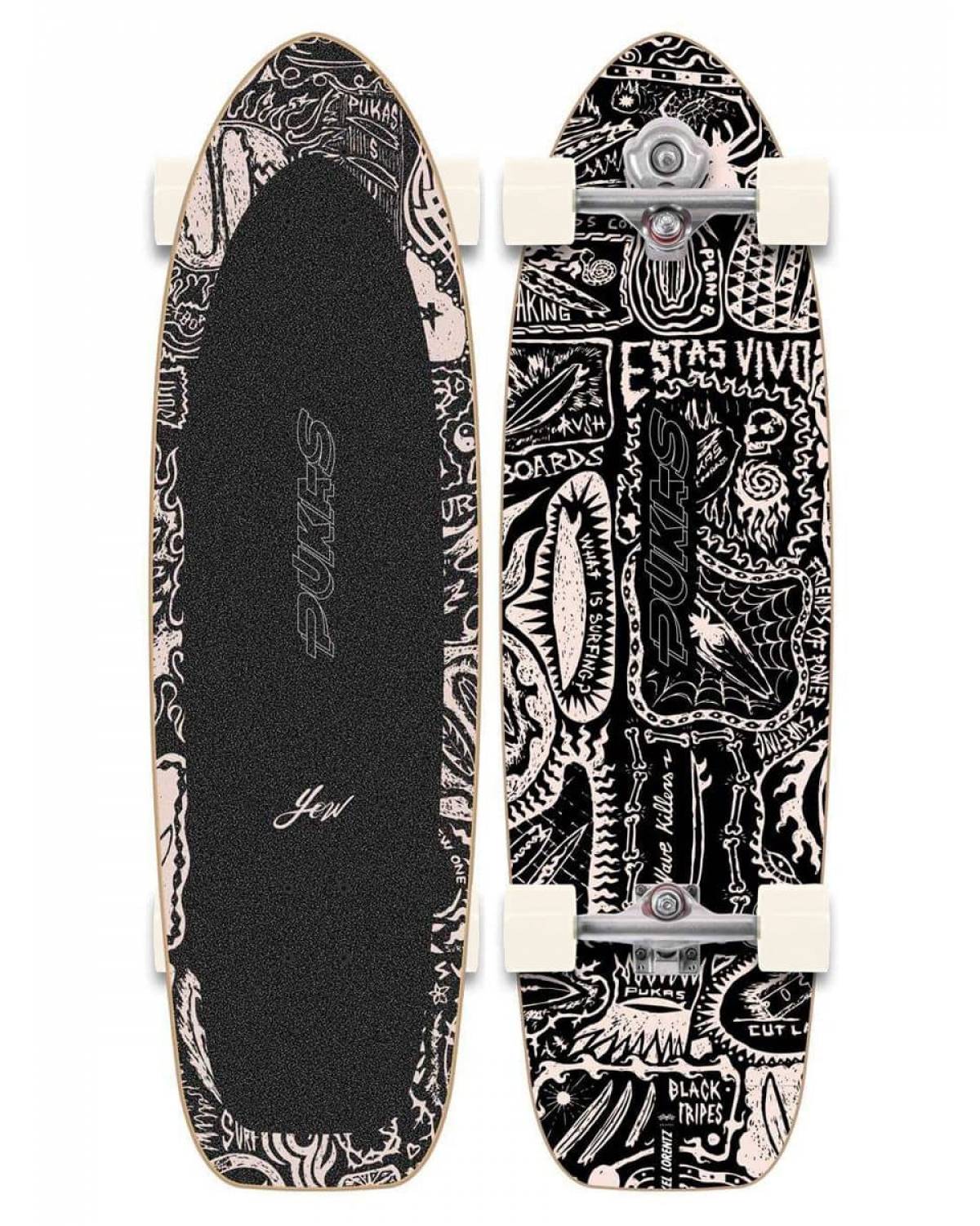 YOW SURF SKATE ヤウ スケートPukas Dark 34.5” Buy the YOW Dark 34.5in Pukas Surfskate Black Online Now