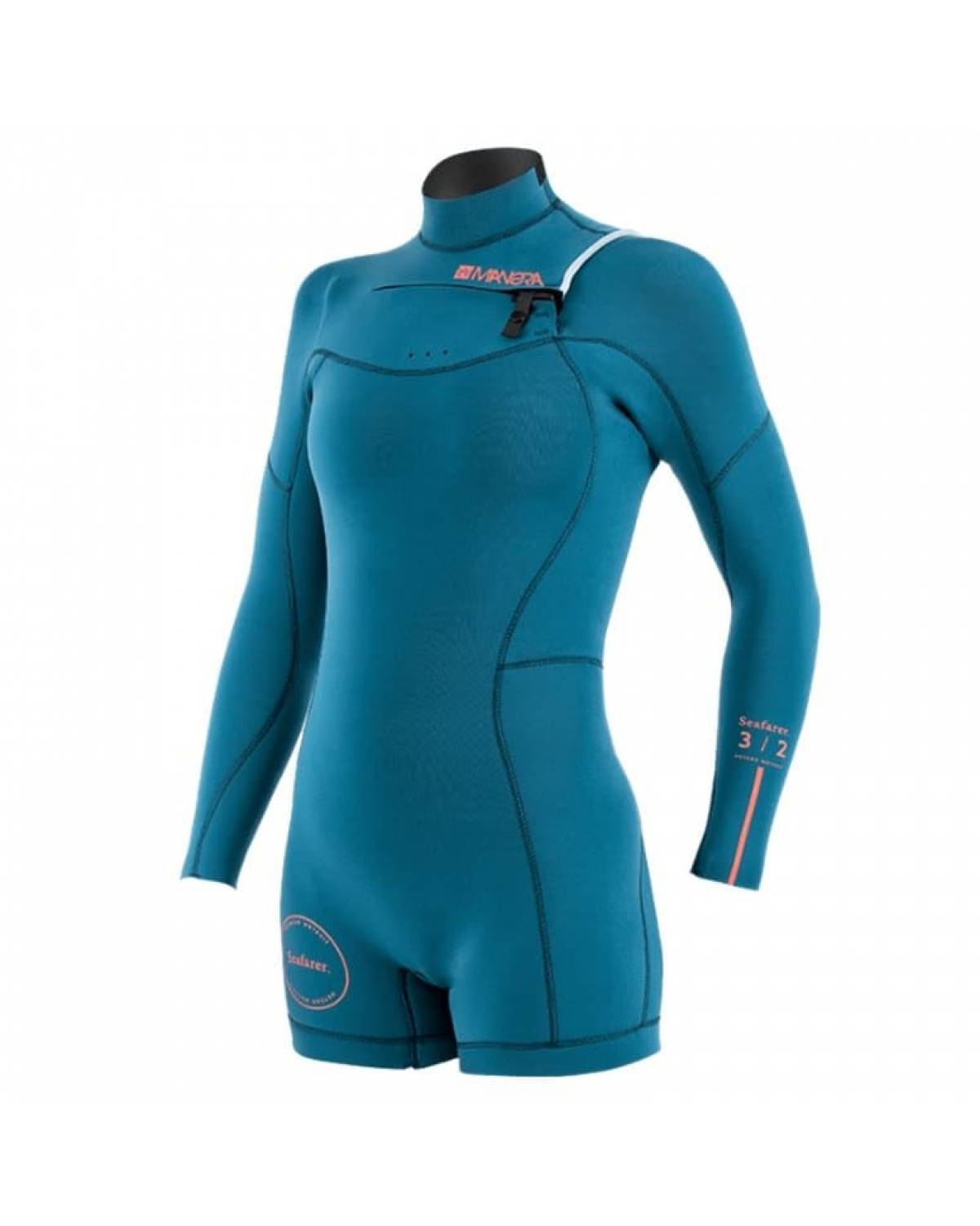 Buy the Manera Seafarer Women Hybrid 3/2 Blue L/S Spring Suit