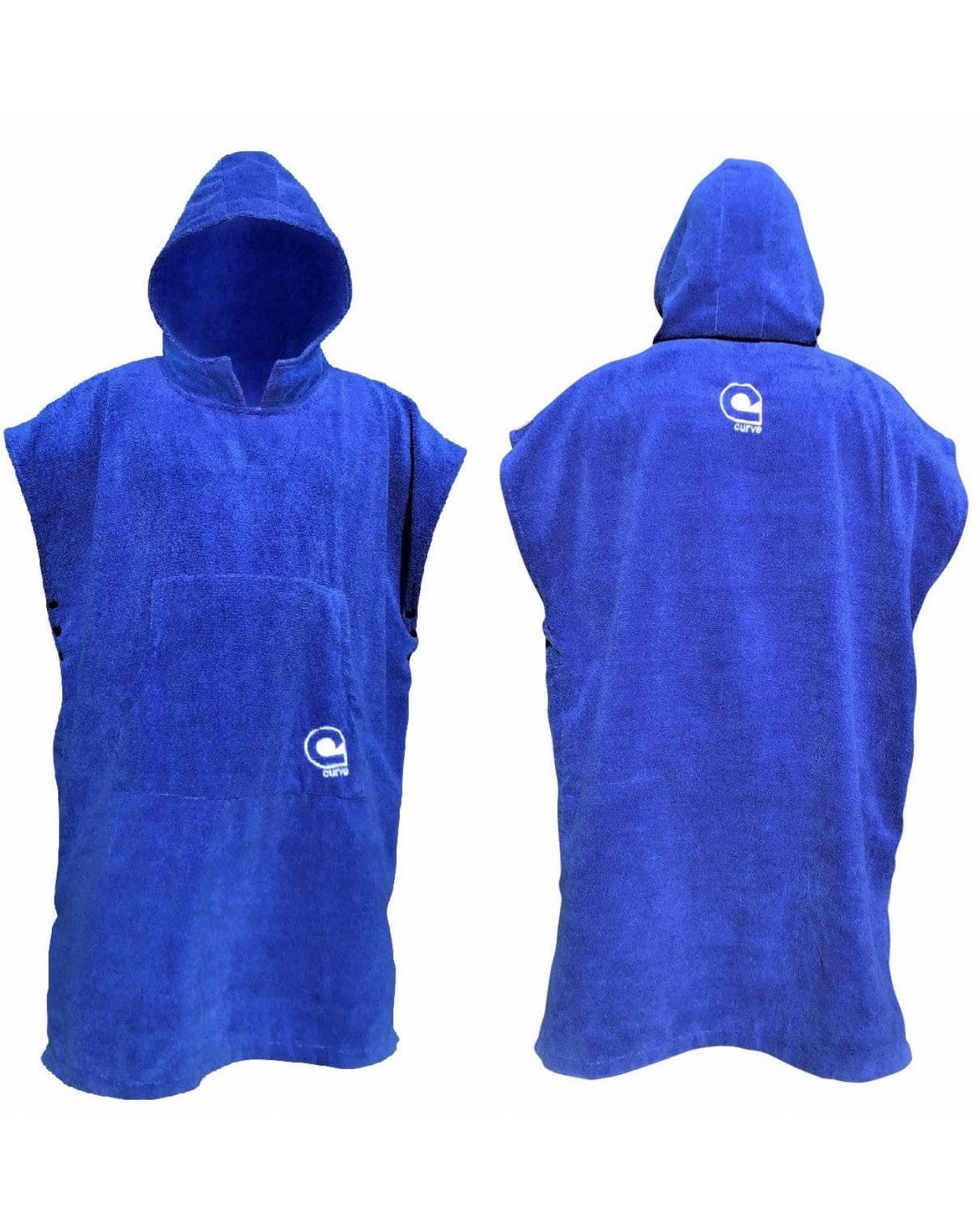 One Zipper Buy the Curve Surf Poncho Towel Microfiber Blue Online Now | Boardcave USA