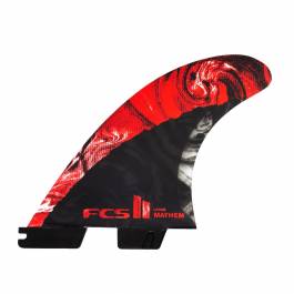 FCSII MB PC CARBON RED TRI-QUADサイズLフィン5枚 Buy the FCS MB PC Carbon L Red 5-Fin Surfboard Fin Online Now